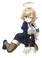 1girl artist:teevo blazblue colored es pose wink // 1300x1800 // 590KB