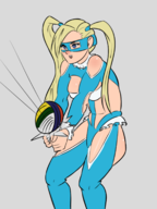 1girl artist:jirka309 ball blue_eyes colored rainbow_mika street_fighter twintails volleyball // 1288x1723 // 603KB