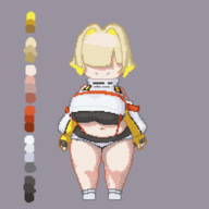 1girl animated artist:kujalla dancing elegg nikke pixel_art wip // 392x392 // 50KB