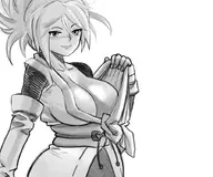blush huge_breasts monochrome sheena_fujibayashi tales_of_(series) tales_of_symphonia // 900x750 // 209KB