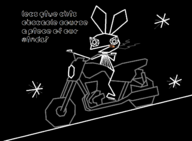 1girl artist:halfdime bike cigar smoking text vib-ribbon vibri // 1452x1068 // 60KB