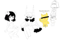 1boy 3girls areolae artist:unknown blush breasts colored etihw genderbend holding_object imminent_death kcalb looking_at_viewer looking_away mogeko mogeko_castle monochrome nipples nude Okegom penis rule_63 sitting sketch small_breasts smile smiling tagme text the_gray_garden yonaka_kurai // 1322x884 // 67KB