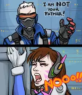 artist:bishopbb d.va overwatch parody soldier_76 star_wars text // 1600x1863 // 586KB