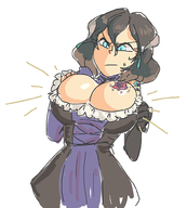 1girl artist:davewaterfalls bloodstained huge_breasts miriam // 900x997 // 324KB