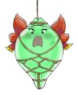 1girl artist:mariogrant black_eyes bondage bow colored fang ghost lady_bow paper_mario pussy rope solo super_mario // 813x993 // 472KB