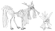 alebrije animal artist:unknown buck_teeth chespin disgusted monochrome pokemon sketch // 868x490 // 34KB