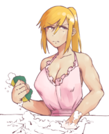 apron artist:borvar cleavage colored metroid naked_apron samus_aran // 1022x1252 // 680KB