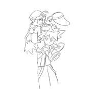 2boys ape_escape crossover hat klonoa klonoa_(series) net piggyback sketch spike // 797x730 // 83KB
