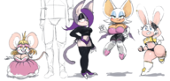 1boy 4girls anthro artist:unknown blush breasts bunny bunny_girl cat cat_girl cleavage colored eye_shadow furry fury hand_on_hips huge_breasts licking licking_lips looking_at_viewer medium_breasts mouse mouse_girl oc rabbit rabbit_girl rouge_the_bat seducing seductive seductive_eyes sketch small_breasts smile smiling sonic_(series) thick_thighs // 1055x505 // 419KB