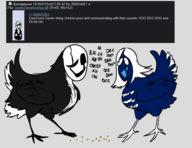 2boys animalization artist:unknown chicken colored deltarune gaster rouxls_kaard text undertale w._d._gaster // 574x441 // 121KB