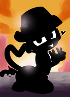 1boy anal_insertion anthro artist:monkiebrained ass bloons bloons_td_6 colored cowboy crouching desert desperado erection gun hand_gesture hatt heart heart_tail looking_at_viewer monkey penis pistol precum seducing seductive seductive_pose sitting tongue tongue_out v_sign // 1000x1390 // 891KB