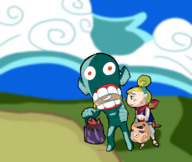 1boy 1girl artist:yuuzal cosplay link redead tetra the_legend_of_zelda wind_waker // 3998x3379 // 2.2MB