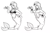 bioshock bioshock_infinite burial_at_sea elizabeth_(bioshock) mermaid monochrome // 2223x1486 // 575KB