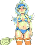 artist:loe bikini kahili pokemon pokemon_sm tennis_racket // 768x768 // 500KB