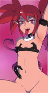 1girl armpit bottomless colored disgaea etna flat_chest tongue_out // 880x1688 // 467KB