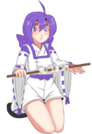 1girl akari colored food marshmallow stick // 641x936 // 299KB