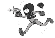 cartoon classic metroid monochrome power_suit samus_aran // 1367x962 // 188KB