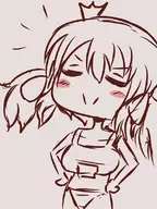 artist:pailolidrawfag chibi kafuru senran_kagura smug swimsuit twintails // 600x800 // 133KB