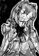 1girl artist:unknown doki_doki_literature_club! monochrome yuri_(ddlc) // 2480x3508 // 4.0MB