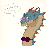 bikini blush bust colored embarrassed lagiacrus lewd monster_hunter parody // 619x608 // 378KB