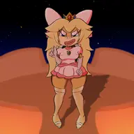 1girl artist:unknown cosplay outfit_swap princess_peach pussy super_mario wendy_o._koopa // 1000x1000 // 459KB