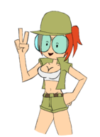 1girl artist:unknown fiolina_germi metal_slug peace_sign queen_of_v_2025 // 1136x1552 // 636KB