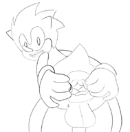 1boy anus artist:unknown balls goatse looking_at_viewer penis smile smiling sonic_(series) sonic_the_hedgehog why // 828x843 // 88KB