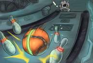 ! bowling colored metroid metroid_prime morph_ball parody samus_aran space_pirate // 1300x886 // 1.0MB