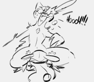 1girl anthro artist:unknown blush comic crouching cunnilingus eevee furry hands_on_thighs happy monochrome open_mouth pokemon pokemon_mystery_dungeon rape sex sketch smile smiling sneasler spread_legs spreading squatting text thighs // 1412x1238 // 130KB