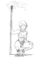 alternate_costume artist:hawkgirl cleavage dino_crisis lewd regina squat tribal // 1000x1415 // 311KB