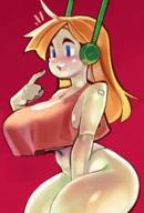 1girl artist:wamudraws bottomless cave_story curly_brace huge_breasts // 646x956 // 873KB