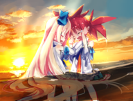 2girls artist:zeimalovail crying disgaea etna flonne ocean swimsuit // 2351x1783 // 3.9MB