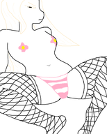 1girl artist:unknown fishnet kid_icarus_uprising panties pasties thigh_highs viridi // 754x938 // 63KB