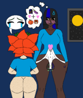 2girls artist:unknown ass blush crying erection freckles futanari lipstick_mark nortubel pubic_hair tagme // 1024x1201 // 117KB