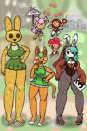 6girls animal_crossing artist:runebrave ball bomb bunny_suit cherry cherry_cookie coco colored cookie_run crossover drink flats flip_flops genderbend heels high_heels leotard mask number orange orange_juice pantyhose park rule_63 shy_gal simple_background standing super_mario tangy text umbrella volleyball // 2160x3240 // 4.0MB