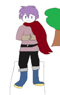 1boy artist:laweaacosadora blue_eyes boots colored gloves luka monster_girl_quest mspaint purple_hair short_hair tree // 502x791 // 18KB