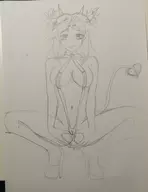 1girl bikini cameltoe high_heels kid_icarus palutena sling_bikini squat succubus tail traditional_medium // 2448x3176 // 1.7MB