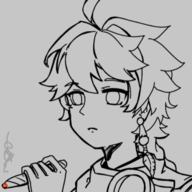 1boy aether animated artist:unknown genshin_impact smoking // 720x720 // 3.0MB