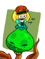 1girl artist:berlubbits breasts colored drool drooling eyes_closed goggles gritted_teeth implied_rape implied_sex medium_breasts mii moaning nintendo panting plant restrained restrained_arms restrained_legs saliva tentacle tentacles text venus_mii_trap visor // 2550x3300 // 419KB