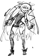 1girl action_taimanin artist:lunaticsoda mizuki_yukikaze smile smiling taimanin taimanin_yukikaze twintails // 749x1046 // 346KB