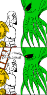 colored comic cthulhu dialogue god_of_war kratos ladder stare staring text // 500x1000 // 38KB