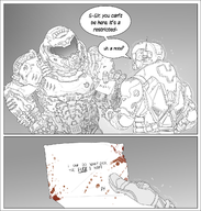 artist:lbm comic doom doom_eternal doomguy text // 1258x1320 // 833KB