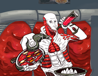 1boy artist:scorndude bottle colored drinking looking_at_viewer reaction_image remote_control scorn scorn_guy wip // 2100x1625 // 2.2MB