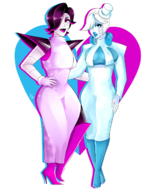 artist:xiceowl bimbo colored crossdressing dress mettaton mettaton_ex napstablook robot trap undertale // 1280x1600 // 745KB