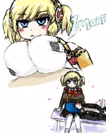 aigis alternate_hairstyle artist:pailolidrawfag colored huge_breasts oppai_loli paizuri persona_(series) persona_3 protagonist shin_megami_tensei twintails younger // 640x800 // 134KB