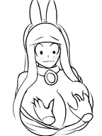 1girl artist:iggy_bomb aura_kingdom breasts grope kotonoha lineart monochrome // 600x800 // 133KB