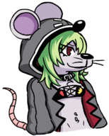 1girl animalization artist:bonitanon hyperdimension_neptunia rat_girl underling // 613x763 // 201KB