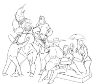 artist:scorndude cyclops dark_samus Ghostwire_Tokyo hat horn huge_breasts metroid metroid_prime nipples nude penis scorn scorn_guy sex tagme umbrella vaginal // 3278x2935 // 1.6MB