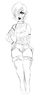 artist:xiceowl bulge crossdressing goth mettaton mettaton_ex text trap undertale // 1050x2450 // 462KB