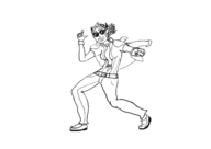1girl helltaker johnny_bravo justice pose sunglasses // 3508x2480 // 498KB